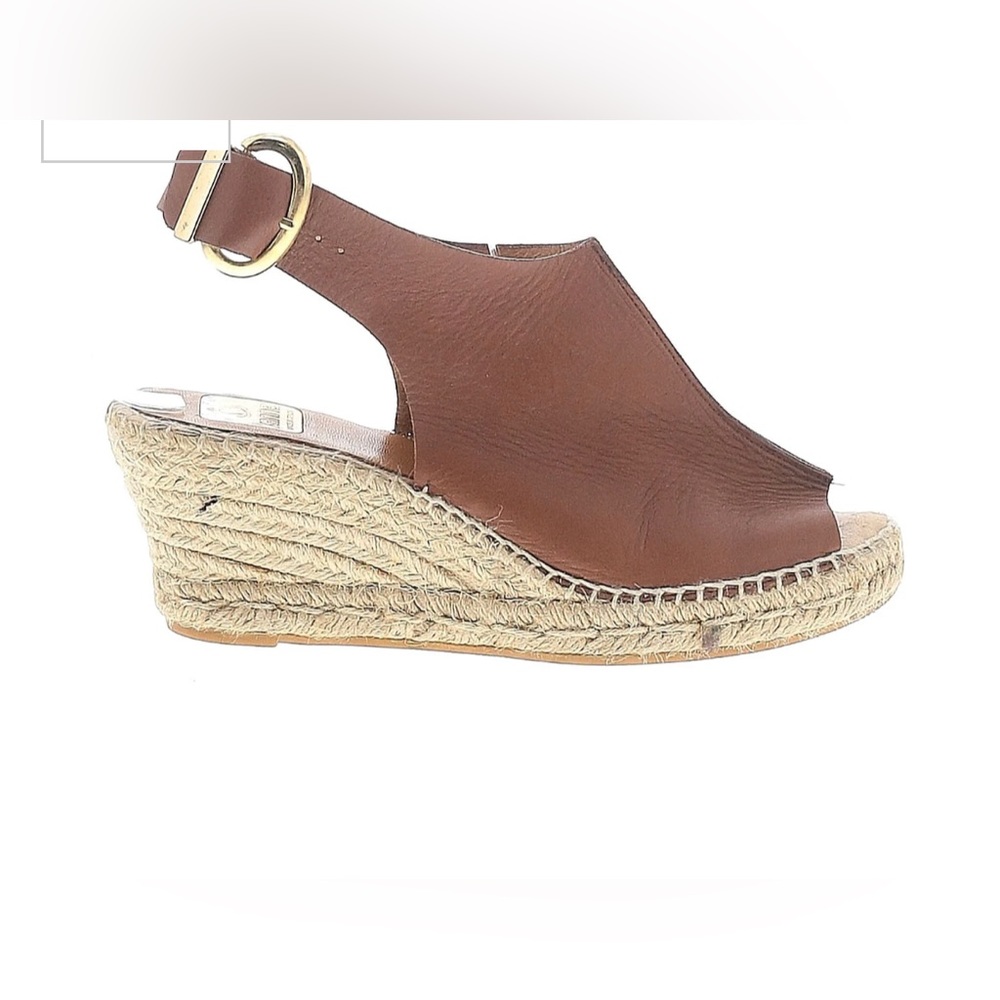 Brown leather Kanna wedge